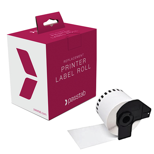 Passtab Printer Label (Sticky) Roll (White) - Image 2