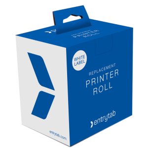 Entrytab Printer Label (Sticky) Roll (White)