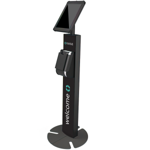 Resitab Enclosed iPad Floor Stand with Printer Mount